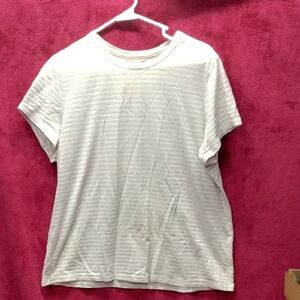 Time and Tru Beige Striped Top